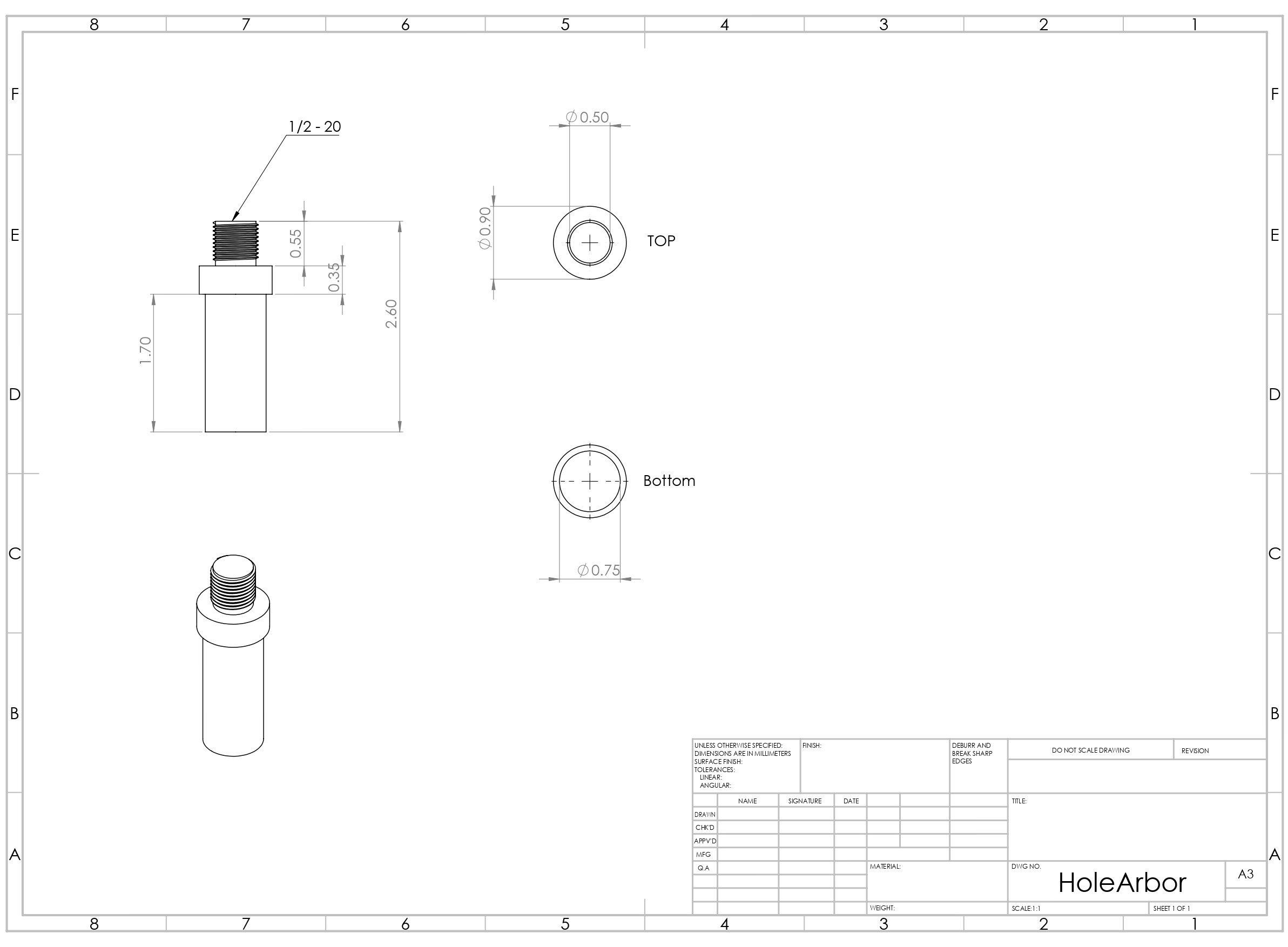 Hole Saw Arbor Design